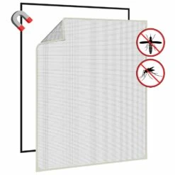 VIDAXL Moustiquaire Magnétique Pour Fenêtres Blanc 100x120 Cm -Magasin De Fournitures De Jardin 648b4743a9e695.13625477