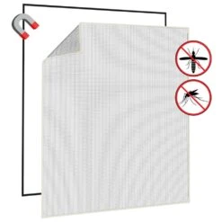 VIDAXL Moustiquaire Magnétique Pour Fenêtres Blanc 120x140 Cm -Magasin De Fournitures De Jardin 648b47456b9a69.02955978
