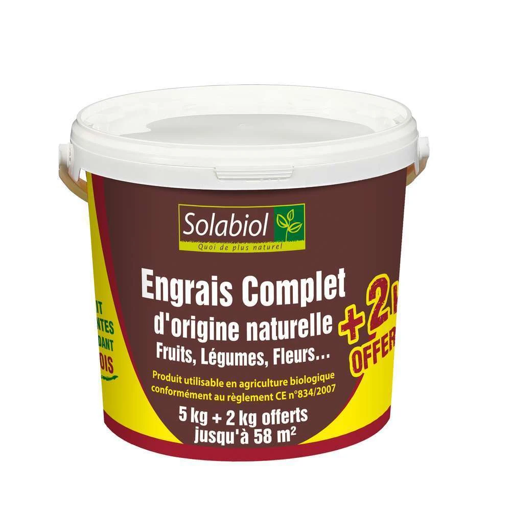 Solabiol Engrais Complet Organique NPK En Granulés Dispersables 5kg + 2kg 3 Solabiol Engrais Complet Organique NPK En Granulés Dispersables 5kg + 2kg