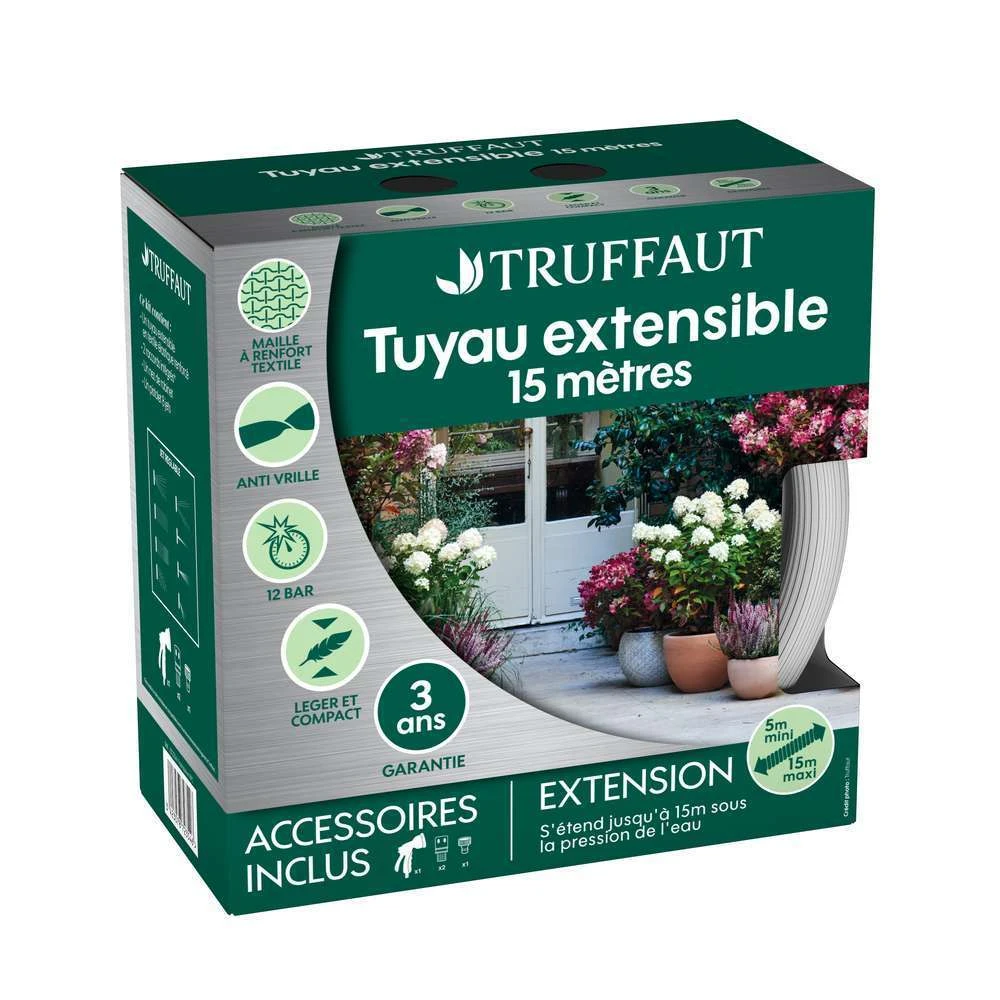 Tuyau D'arrosage Extensible 15m 3 Tuyau D'arrosage Extensible 15m