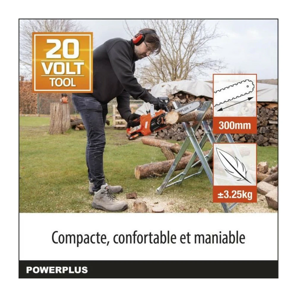 Tronçonneuse A Batterie 20v Dual Power Powdpg7570 - Guide De 300 Mm - Livrée Sans Batterie Ni Chargeur 7 Tronçonneuse A Batterie 20v Dual Power Powdpg7570 - Guide De 300 Mm - Livrée Sans Batterie Ni Chargeur – Image 5