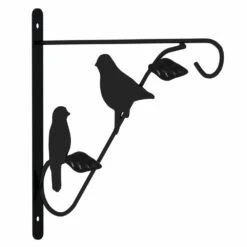 VIDAXL Supports De Panier Suspendu Avec Jardinières 4 Pcs Noir Acier -Magasin De Fournitures De Jardin d5511bf84038f2c6