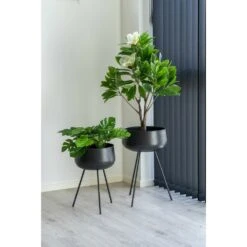 Pots De Fleurs Ardola 2 Pots De Fleurs En Noir -Magasin De Fournitures De Jardin ee06d01e48416f6a